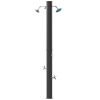 Outsunny 9.2 Gallon Slolar Heated Outdoor Shower with 2 Free-Rotating Shower Heads & Foot Showers for Poolside Beach Spa, 7.1ft